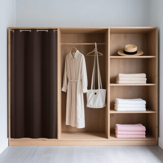 Foto 3 | Foto 3 | Cortina Joydeco Blackout Para Puerta Privacidad 102x198 Cm Chocolate - Venta Internacional.