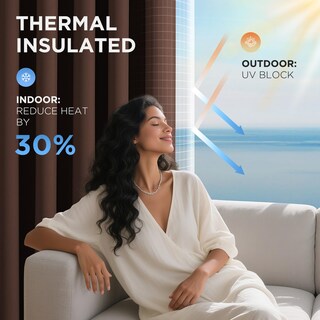 Foto 5 | Foto 5 | Cortina Joydeco Blackout Para Puerta Privacidad 102x198 Cm Chocolate - Venta Internacional.