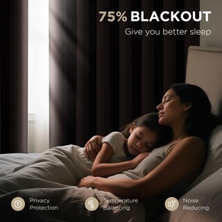 Foto 6 | Foto 6 | Cortina Joydeco Blackout Para Puerta Privacidad 102x198 Cm Chocolate - Venta Internacional.