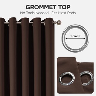 Foto 7 | Foto 7 | Cortina Joydeco Blackout Para Puerta Privacidad 102x198 Cm Chocolate - Venta Internacional.