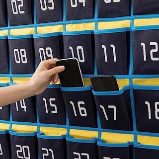 Foto 5 | Foto 5 | Organizador De Bolsillos Para Aula Hblife 36 Compartimentos Azul Paquete De 2 - Venta Internacional.