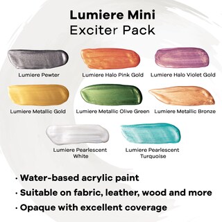Foto 2 | Foto 2 | Pack De 8 Pinturas Jacquard Lumiere Mini Exciter Metálicas 15 Ml - Venta Internacional.