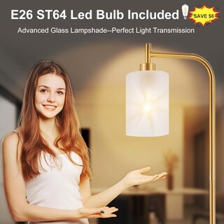 Foto 3 | Foto 3 | Lámpara De Pie Dinglilighting Dorada Con Vidrio Esmerilado 120v 8w Led - Venta Internacional.