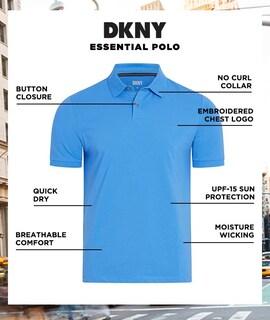 Foto 2 | Foto 2 | Camiseta Polo Masculina Dkny Ajuste Moderno De Algodón De Secado Rápido - Venta Internacional.