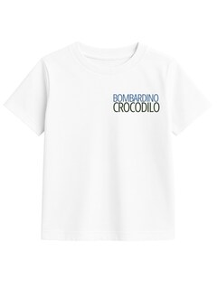 Foto 1 | Foto 1 | Playera Bombardino Crocodilo Zyro Kids 1006 Blanca Gráfica Divertida