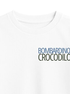 Foto 3 | Foto 3 | Playera Bombardino Crocodilo Zyro Kids 1006 Blanca Gráfica Divertida