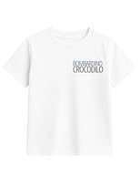 Playera Bombardino Crocodilo Zyro Kids 1003 Blanca Gráfica Divertida