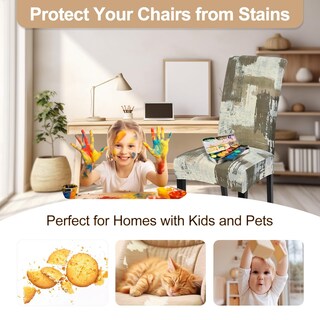 Foto 7 | Foto 7 | Fundas Para Sillas De Comedor Searchi Juego De 6 Marrón Abstracto - Venta Internacional.