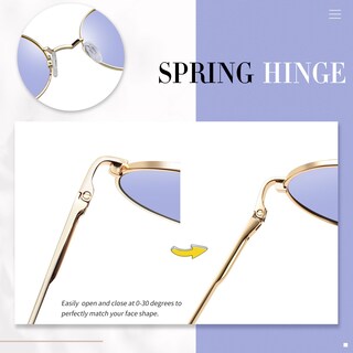 Foto 4 | Foto 4 | Gafas De Sol Pequeñas Redondas Joopin Moradas Con Filtro Uv400 Y Montura Metálica - Venta Internacional.