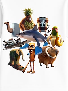 Foto 3 | Foto 3 | Playera Niño Zyro Kids 1003 Blanca Estampado Tralalero Tralala