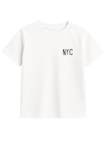 Playera New York Blanca Zyro Kids 1006 Diseño Nyc Multicolor