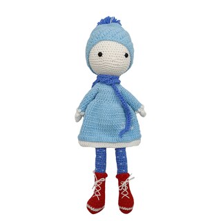 Foto 1 | Foto 1 | Muñeca De Peluche Tejida Con Forma De Conejo Azul 42 Cm - Venta Internacional.
