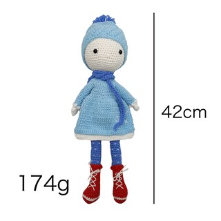 Foto 2 | Foto 2 | Muñeca De Peluche Tejida Con Forma De Conejo Azul 42 Cm - Venta Internacional.