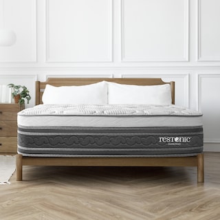 Foto 1 | Foto 1 | Colchón Con Box Matrimonial Restonic + Almohadas