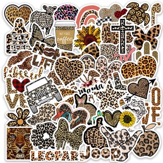 Foto 2 | Foto 2 | Calcomanías Impermeables De Vinilo Con Diseño De Leopardo 50 Unidades Por Lote - Venta Internacional.