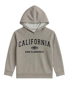 Foto 2 | Foto 2 | Conjunto Hoodie California San Francisco Gris Zyro Kids 1202 Afelpado Con Sublimado