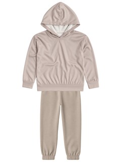 Foto 1 | Foto 1 | Conjunto Hoodie Y Joggers Taupe Zyro Kids 1202 Tela Aterciopelada Interior