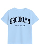 Playera Zyro Kids Azul Cielo Brooklyn New York Niño 1006 1 Pieza