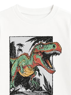 Foto 2 | Foto 2 | Playera Zyro Kids Blanca Dino Jurásico Niño 1003 Dinosaurio Salvaje 1 Pieza