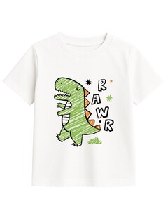 Foto 1 | Foto 1 | Playera Zyro Kids Blanca Dino Rawr Niño 1003 Diseño Infantil 1 Pieza