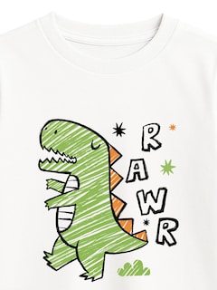 Foto 2 | Foto 2 | Playera Zyro Kids Blanca Dino Rawr Niño 1003 Diseño Infantil 1 Pieza