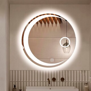 Foto 1 | Foto 1 | Espejo De Baño Circular Luna Con Iluminación Led Ajustable Distintas Tonalidades