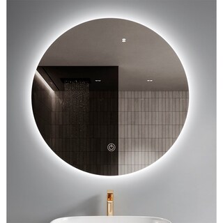 Foto 1 | Foto 1 | Espejo De Baño Circular Ambar Con Iluminación Led Ajustable Distintas Tonalidades