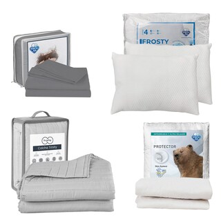 Foto 1 | Foto 1 | Colcha Trinity Color Gris Perla Queen Size+ Protector Ultra + Sábanas Basic + 2 Almohadas Frosty