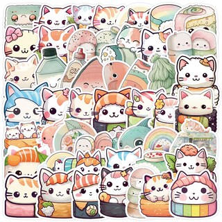 Foto 1 | Foto 1 | Pegatinas Kawaii Sushi De Vinilo Impermeable 50 Unidades/lote - Venta Internacional.