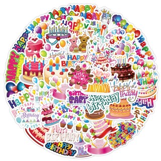 Foto 1 | Foto 1 | Pegatinas Happy Birthday Vinilo Impermeable 50 Unidades/lote - Venta Internacional.