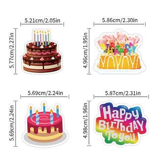 Foto 3 | Foto 3 | Pegatinas Happy Birthday Vinilo Impermeable 50 Unidades/lote - Venta Internacional.