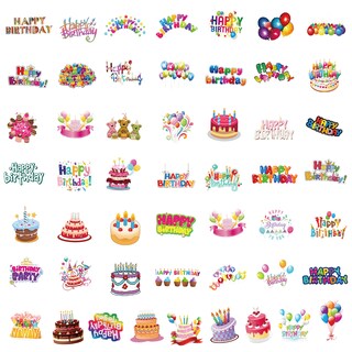 Foto 4 | Foto 4 | Pegatinas Happy Birthday Vinilo Impermeable 50 Unidades/lote - Venta Internacional.