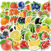 Pegatina De Vinilo Con Dibujos Animados De Frutas Y Verduras De Anime 100 Unidades - Venta Internacional.