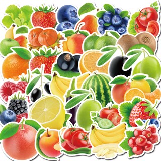 Foto 1 | Foto 1 | Pegatina De Vinilo Con Dibujos Animados De Frutas Y Verduras De Anime 100 Unidades - Venta Internacional.