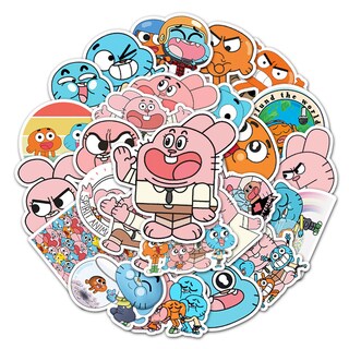 Foto 1 | Foto 1 | Set De Pegatinas Anime Gumballs De Vinilo Con Dibujos Animados Para Water B - Venta Internacional.