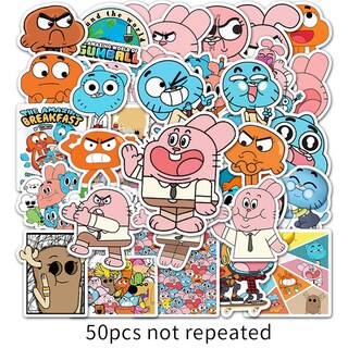 Foto 2 | Foto 2 | Set De Pegatinas Anime Gumballs De Vinilo Con Dibujos Animados Para Water B - Venta Internacional.