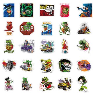 Foto 2 | Foto 2 | Pegatina De Vinilo Con Dibujos Animados De Rat Fink 50 Unidades Para Water B - Venta Internacional.