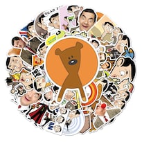 Pegatina De Vinilo Con Dibujos Animados De Anime De Mr Beans Pvc Impermeable 50 Unidades - Venta Internacional.