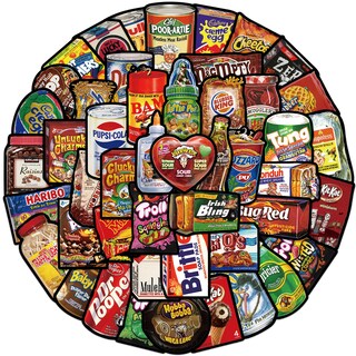 Foto 4 | Foto 4 | Set De Pegatinas American Snack Bag Vinilo Impermeable Grafiti 48 Unidades - Venta Internacional.