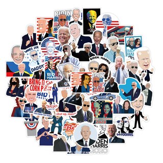 Foto 1 | Foto 1 | Set De Pegatinas Anime Biden Harris Con Dibujos Animados De Vinilo 50 Unidades - Venta Internacional.