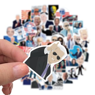 Foto 2 | Foto 2 | Set De Pegatinas Anime Biden Harris Con Dibujos Animados De Vinilo 50 Unidades - Venta Internacional.