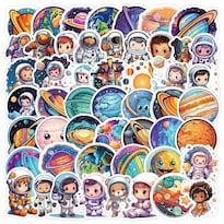 Calcomanía Impermeable De Vinilo Con Diseño De Grafiti Con Diseño De Astronauta 50 Unidades - Venta Internacional.