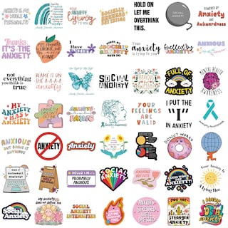 Foto 4 | Foto 4 | Pegatinas Anxiety Sensory Impermeables Con Graffitis 50 Unidades - Venta Internacional.