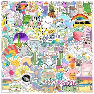 Foto 1 | Foto 1 | Pegatinas De Vinilo Con Forma De Cactus Y Cocoteros Impermeables 100 Unidades/lote - Venta Internacional.