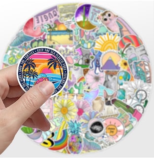 Foto 3 | Foto 3 | Pegatinas De Vinilo Con Forma De Cactus Y Cocoteros Impermeables 100 Unidades/lote - Venta Internacional.