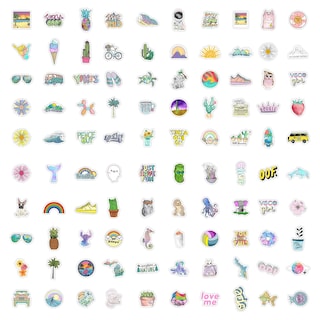 Foto 4 | Foto 4 | Pegatinas De Vinilo Con Forma De Cactus Y Cocoteros Impermeables 100 Unidades/lote - Venta Internacional.