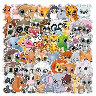 Foto 1 | Foto 1 | Pegatinas De Vinilo Con Forma De Animal De Ojos Grandes Impermeables Grafiti 50 Unidades - Venta Internacional.