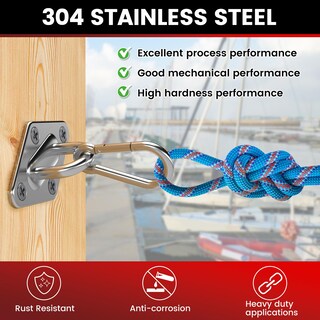 Foto 5 | Foto 5 | Juego De Ganchos Para Techo Sprookber Hechas De Acero Inoxidable 304 Con Anillas Y Ganchos De Cierre - Venta Internacional.