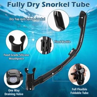 Foto 4 | Foto 4 | Set De Equipo De Esnórquel Yimserk Con Máscara Panorámica De 180° Para Adultos - Venta Internacional.