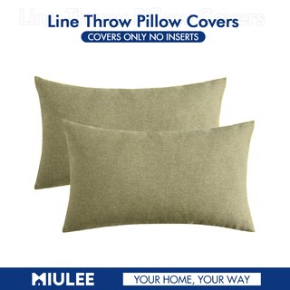 Foto 6 | Foto 6 | Fundas De Cojín Miulee Impermeables De Lino Sintético 30x50 Cm 2 Piezas - Venta Internacional.